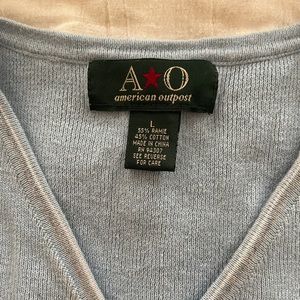 American Outpost Baby Blue Sweater Vest